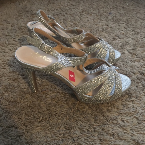 Silver Rhinestone Heels - Picture 2 of 4